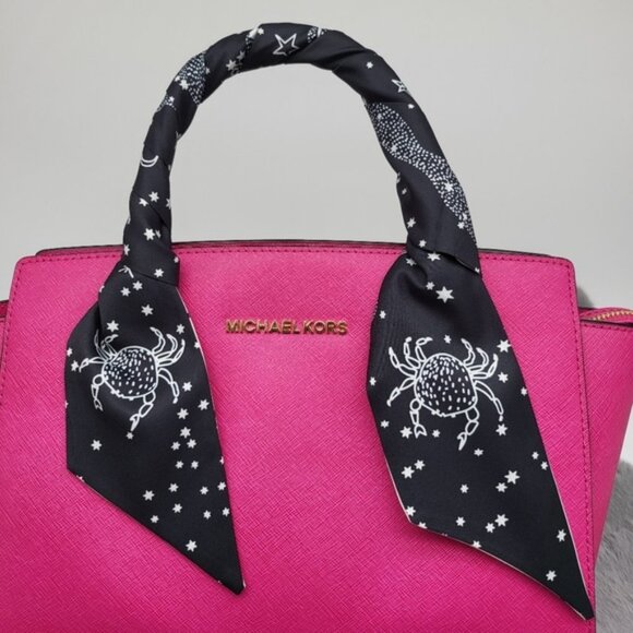 Cancer Zodiac Sign Silk Twilly Scarf - Picture 1 of 7